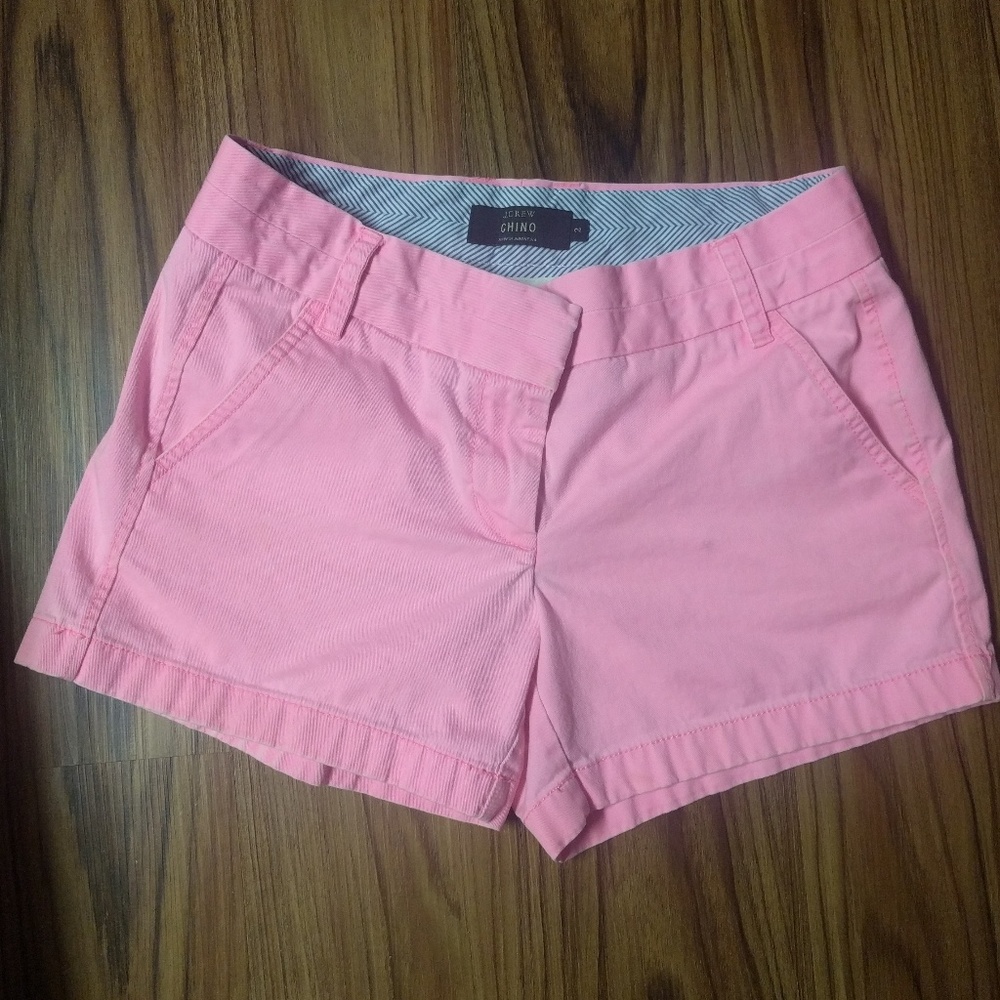 J CREW Pink Chino Shorts